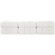 Meridian Furniture Orin Cream Velvet Performance Fabric 3 pc. Modular Sofa