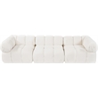 Meridian Furniture Orin Cream Velvet Performance Fabric 3 pc. Modular Sofa