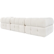 Meridian Furniture Orin Cream Velvet Performance Fabric 3 pc. Modular Sofa