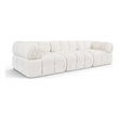 Meridian Furniture Orin Cream Velvet Performance Fabric 3 pc. Modular Sofa