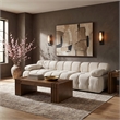 Meridian Furniture Orin Cream Velvet Performance Fabric 3 pc. Modular Sofa