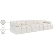 Meridian Furniture Orin Cream Velvet Performance Fabric 3 pc. Modular Sofa