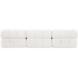 Meridian Furniture Orin Cream Velvet Performance Fabric 3 pc. Modular Sofa