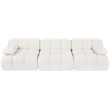 Meridian Furniture Orin Cream Velvet Performance Fabric 3 pc. Modular Sofa