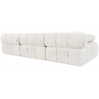 Meridian Furniture Orin Cream Velvet Performance Fabric 3 pc. Modular Sofa