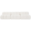 Meridian Furniture Orin Cream Velvet Performance Fabric 3 pc. Modular Sofa