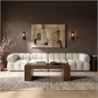 Meridian Furniture Orin Cream Velvet Performance Fabric 4 pc. Modular Sofa
