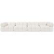 Meridian Furniture Orin Cream Velvet Performance Fabric 4 pc. Modular Sofa