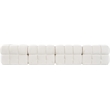 Meridian Furniture Orin Cream Velvet Performance Fabric 4 pc. Modular Sofa