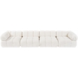 Meridian Furniture Orin Cream Velvet Performance Fabric 4 pc. Modular Sofa