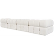 Meridian Furniture Orin Cream Velvet Performance Fabric 4 pc. Modular Sofa