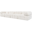 Meridian Furniture Orin Cream Velvet Performance Fabric 4 pc. Modular Sofa