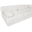 Meridian Furniture Orin Cream Velvet Performance Fabric 4 pc. Modular Sofa