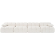 Meridian Furniture Orin Cream Velvet Performance Fabric 4 pc. Modular Sofa