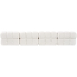 Meridian Furniture Orin Cream Velvet Performance Fabric 4 pc. Modular Sofa