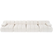 Meridian Furniture Orin Cream Velvet Performance Fabric 4 pc. Modular Sofa