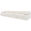 Meridian Furniture Orin Cream Velvet Performance Fabric 4 pc. Modular Sofa