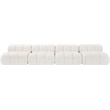 Meridian Furniture Orin Cream Velvet Performance Fabric 4 pc. Modular Sofa