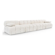 Meridian Furniture Orin Cream Velvet Performance Fabric 4 pc. Modular Sofa