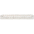 Meridian Furniture Orin Cream Velvet Performance Fabric 5 pc. Modular Sofa