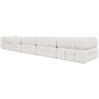 Meridian Furniture Orin Cream Velvet Performance Fabric 5 pc. Modular Sofa