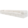 Meridian Furniture Orin Cream Velvet Performance Fabric 5 pc. Modular Sofa