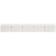 Meridian Furniture Orin Cream Velvet Performance Fabric 5 pc. Modular Sofa