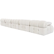 Meridian Furniture Orin Cream Velvet Performance Fabric 5 pc. Modular Sofa