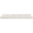 Meridian Furniture Orin Cream Velvet Performance Fabric 5 pc. Modular Sofa