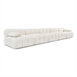 Meridian Furniture Orin Cream Velvet Performance Fabric 5 pc. Modular Sofa