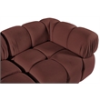 Meridian Furniture Orin Rose Velvet Performance Fabric 2 pc. Modular Sofa