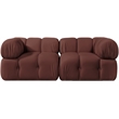 Meridian Furniture Orin Rose Velvet Performance Fabric 2 pc. Modular Sofa