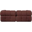 Meridian Furniture Orin Rose Velvet Performance Fabric 2 pc. Modular Sofa
