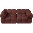 Meridian Furniture Orin Rose Velvet Performance Fabric 2 pc. Modular Sofa