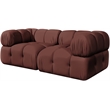 Meridian Furniture Orin Rose Velvet Performance Fabric 2 pc. Modular Sofa