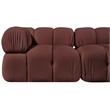 Meridian Furniture Orin Rose Velvet Performance Fabric 2 pc. Modular Sofa