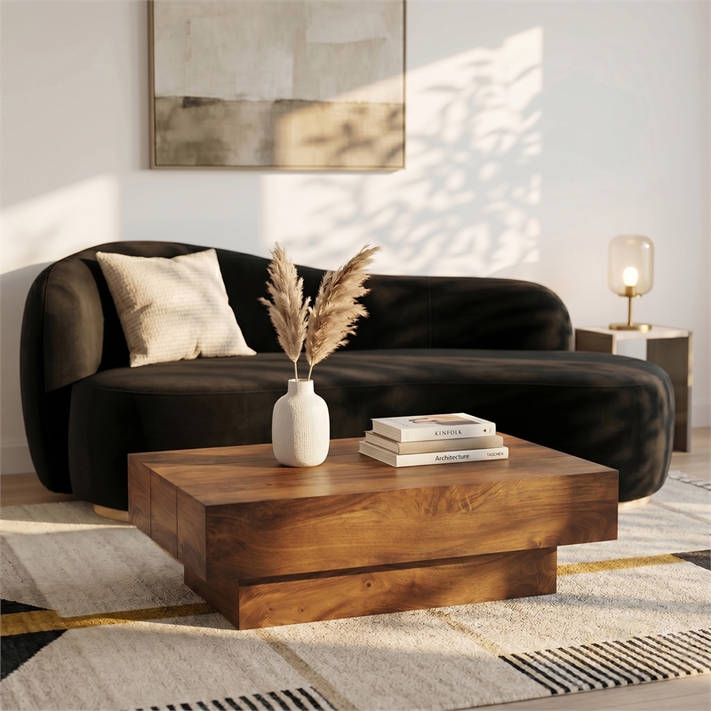 Meridian Furniture Plank Brown Mango Wood Coffee Table