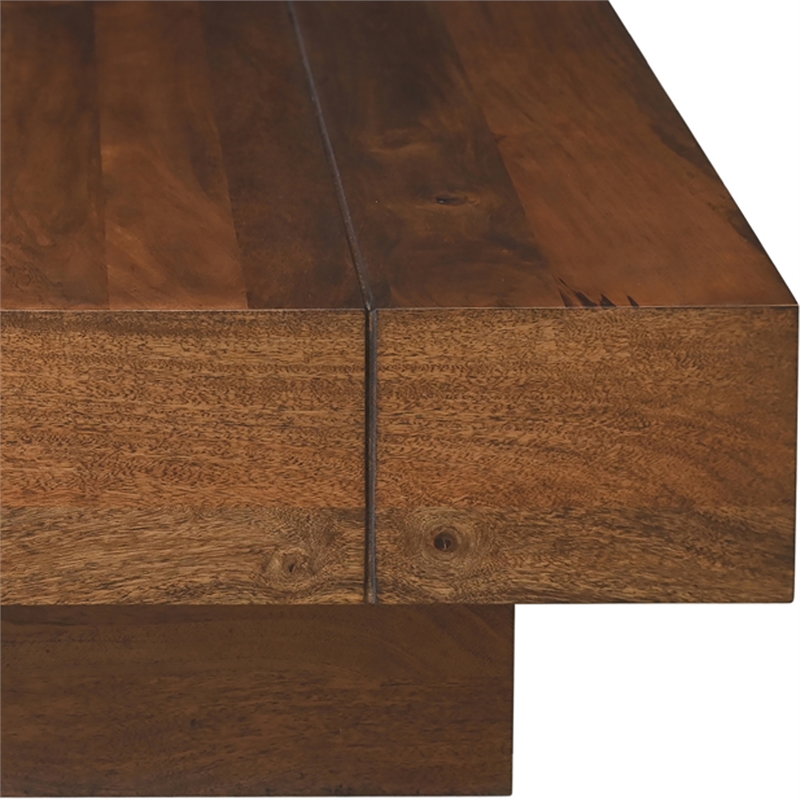 Meridian Furniture Plank Brown Mango Wood Coffee Table