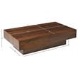 Meridian Furniture Plank Brown Mango Wood Coffee Table