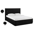 Meridian Furniture Astrid Black Solid Wood And Oak Veneer Queen Bed