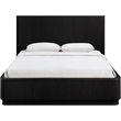 Meridian Furniture Astrid Black Solid Wood And Oak Veneer Queen Bed