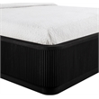 Meridian Furniture Astrid Black Solid Wood And Oak Veneer Queen Bed