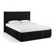 Meridian Furniture Astrid Black Solid Wood And Oak Veneer Queen Bed