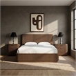 Meridian Furniture Astrid Brown Solid Wood And Oak Veneer King Bed