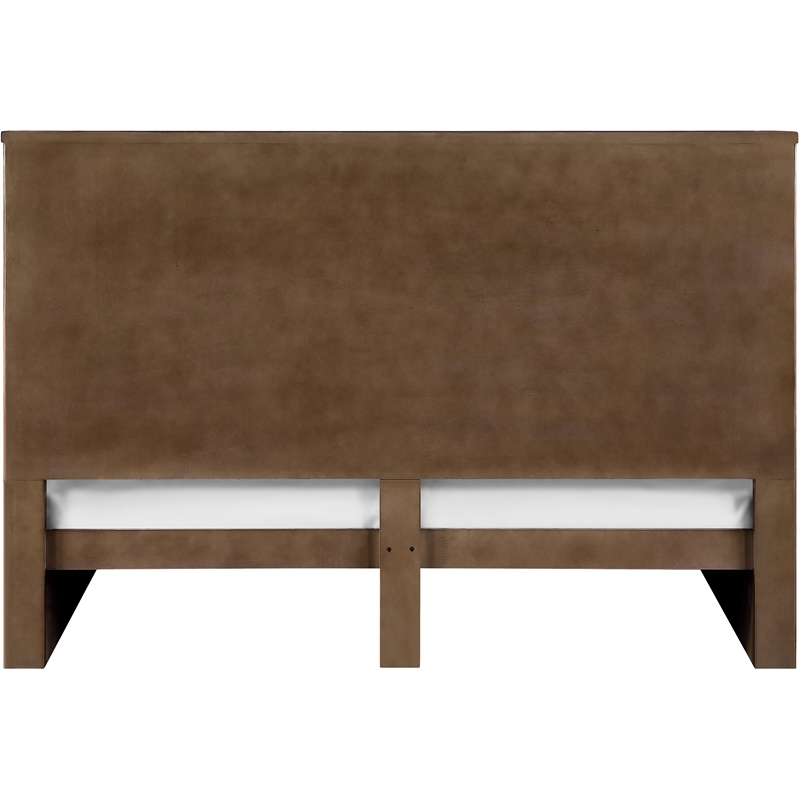 Meridian Furniture Astrid Brown Solid Wood And Oak Veneer Queen Bed