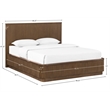 Meridian Furniture Astrid Brown Solid Wood And Oak Veneer Queen Bed