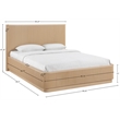 Meridian Furniture Astrid Natural Solid Wood And Oak Veneer King Bed
