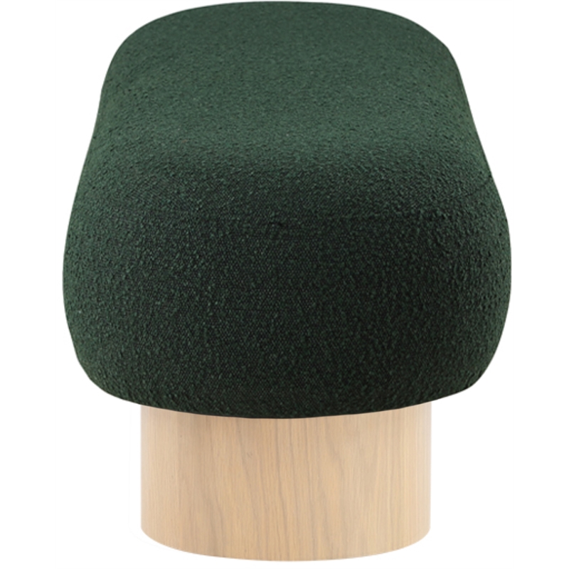 Meridian Furniture Robertson Green Boucle Fabric Upholstered Bench