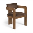 Meridian Furniture Sacha Brown Velvet Upholstered Dining Chair (Set of 2)
