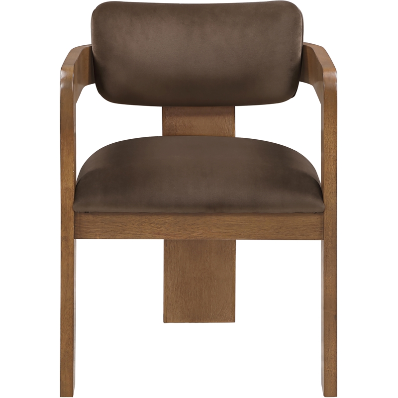 Meridian Furniture Sacha Brown Velvet Upholstered Dining Chair (Set of 2)
